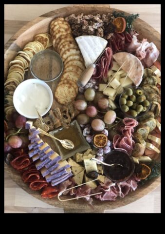 Charcuterie tahta duyular için bir şölen